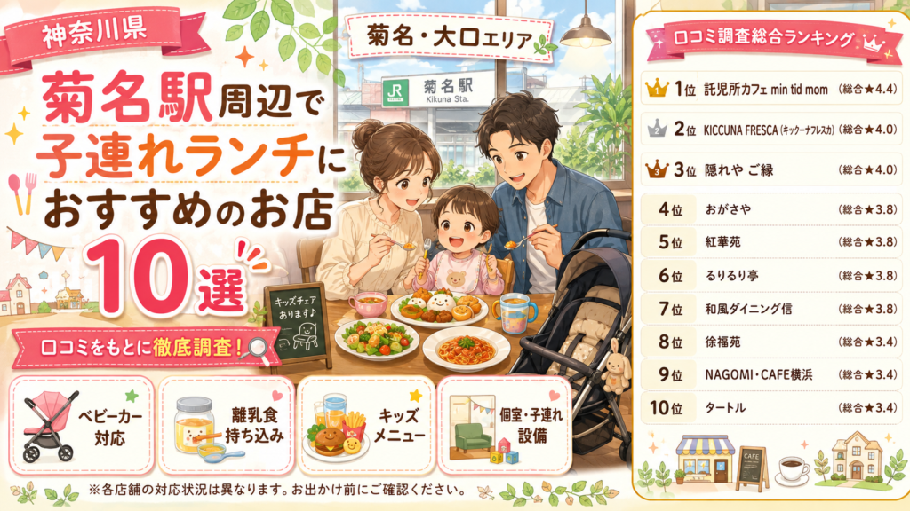 【神奈川県】菊名・大口周辺の子連れランチおすすめ店！
