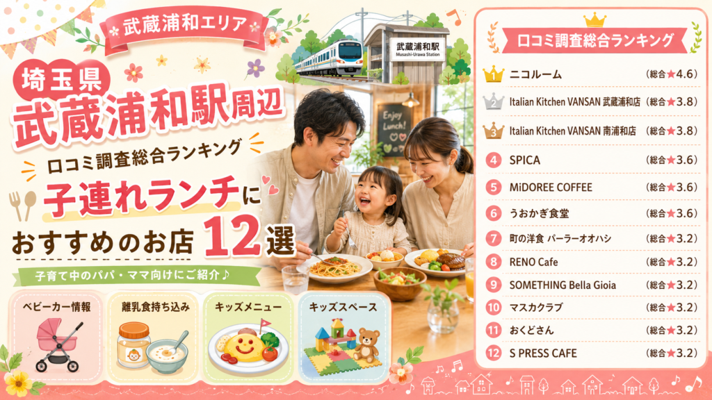 【埼玉県】武蔵浦和周辺の子連れランチおすすめ店！