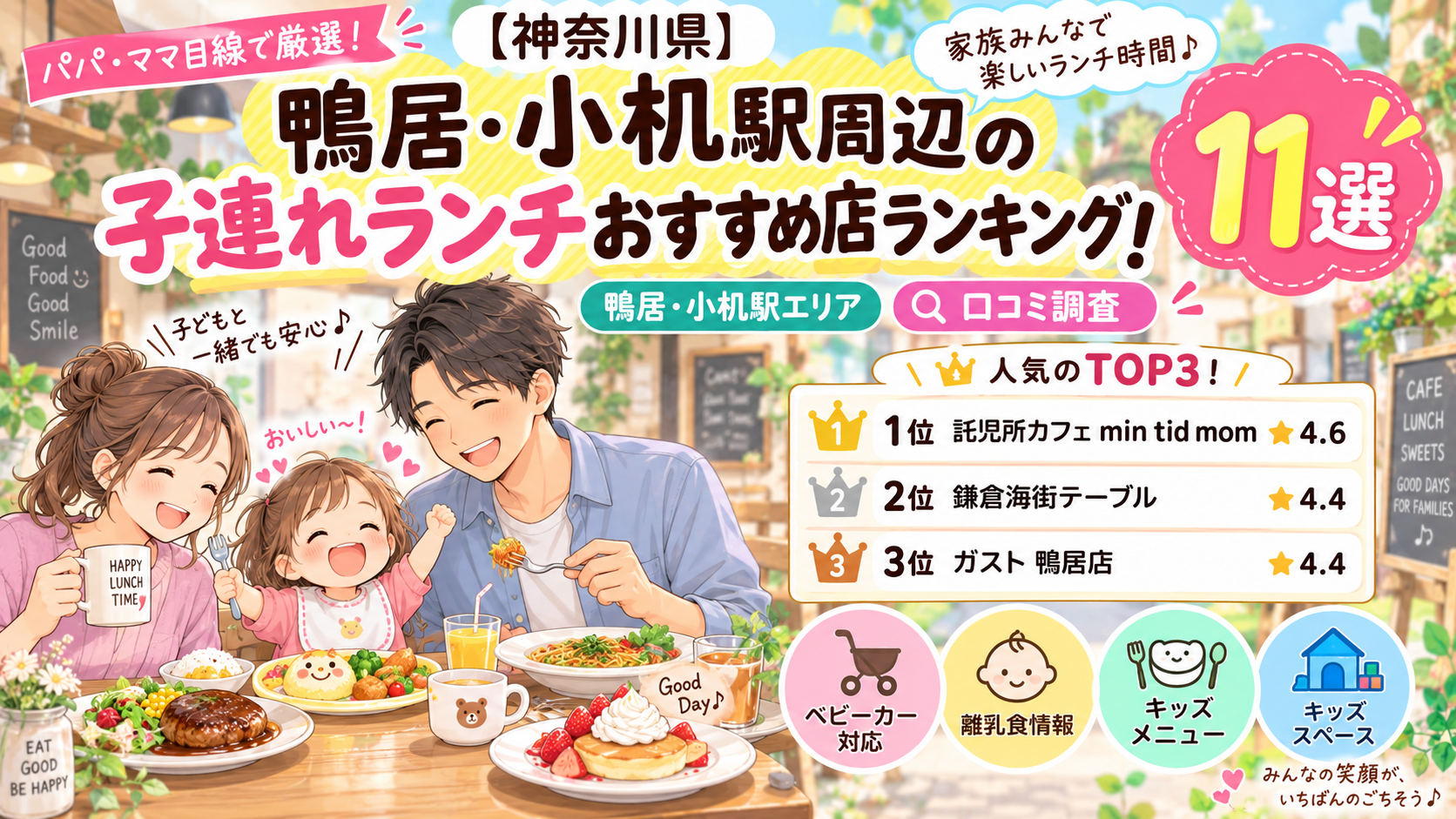 【神奈川県】鴨居・小机駅周辺の子連れランチおすすめ店ランキング！